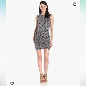 French connection confetti grid jersey dress